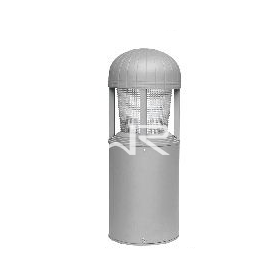 灰色圆柱型铁质 LED户外草坪灯