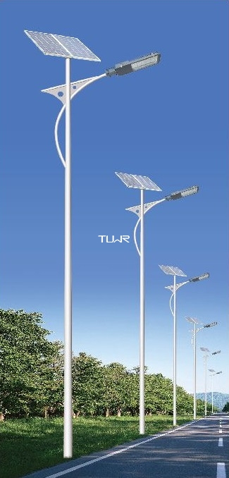 白色LED太阳能路灯定制 城乡道路照明