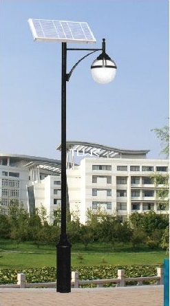 LED太阳能庭院灯 黑色白球道路景观灯