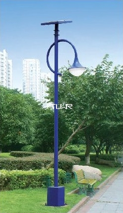 藏蓝色LED太阳能庭院灯 园林道路景观灯
