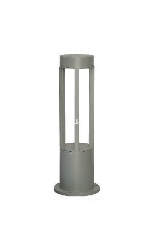 灰色圆柱 LED草坪灯 白色灯管景观灯