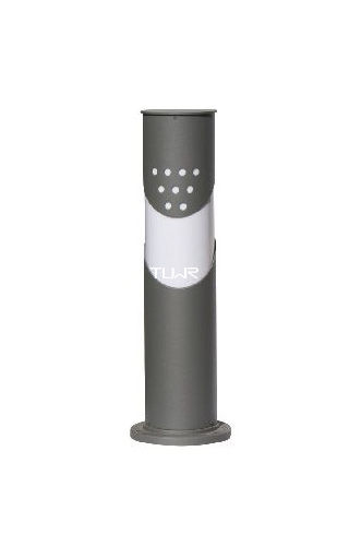 灰色圆柱镂空压铸 白色灯管LED草坪灯