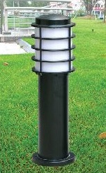 黑色圆柱型螺纹 LED白色灯头草坪灯