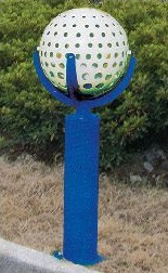 蓝色灯座白球造型 LED草坪灯