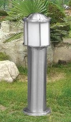 不锈钢圆柱型 LED白色灯头草坪灯