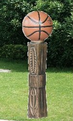 棕色灯座篮球造型 LED草坪灯