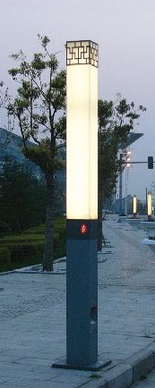 灰色灯柱  白色灯头LED景观灯