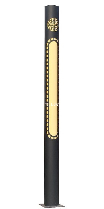黑色灯柱黄色灯管LED景观灯