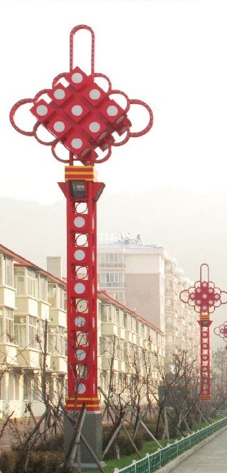 红色中国结造型LED景观灯
